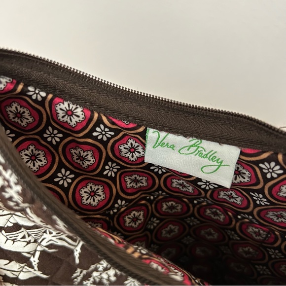 Vera Bradley Brown & Pink Retired Handbag - Picture 8 of 10
